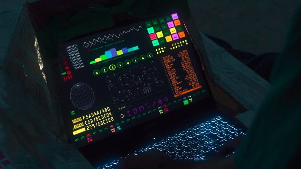 The screen of the console showing some analytical data.
